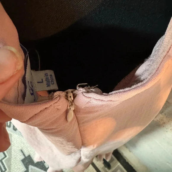 She + Sky Ruffle Mock Wrap Dress Size Large - Picture 4 of 12